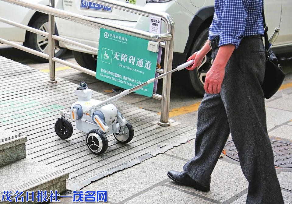 科技助残 点亮出行路：茂名视障朋友体验智能导盲犬