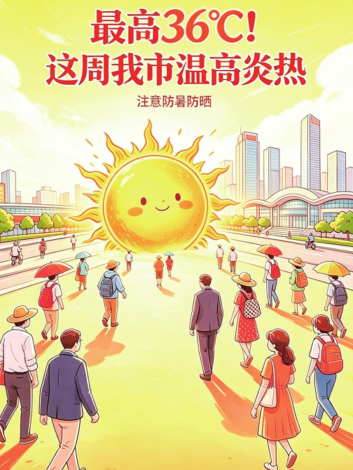 最高36℃！这周我市温高炎热 注意防暑防晒