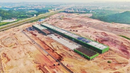 建设中的物流园<br>