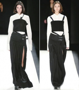 穿法三：衬衫+短上衣<br>　　这种穿法在时装精眼里并不新鲜，时装周2016秋冬秀场上，Vera Wang再次呈现了这种衬衫+短上衣的创意。<br>